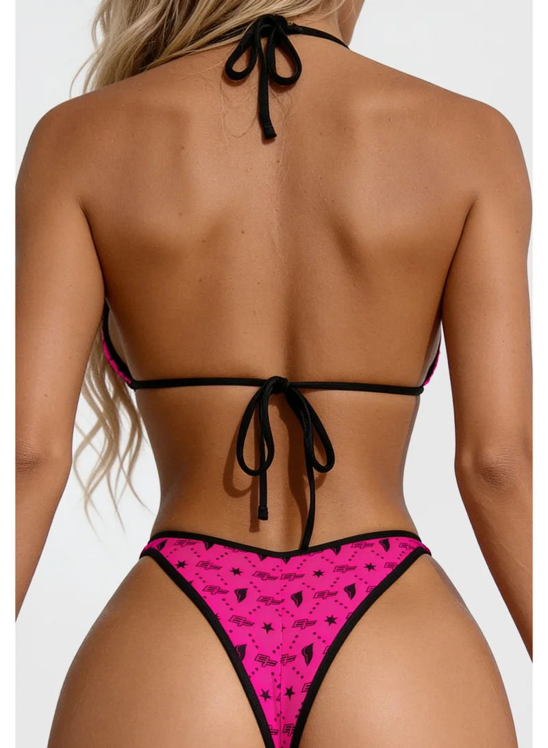 Bona Fide Bona Fide Sexy Halter Bikinis for Women - Two-Piece Women's Triangle Bikini with Tie Two Sides Bottom - Soft, Teen Swimsuit