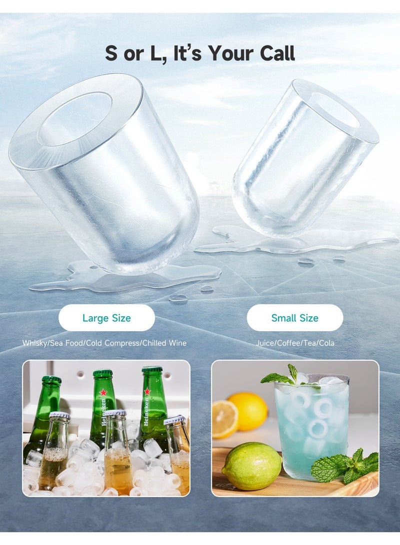 HiCOZY Ice Maker 1.4L 15kg/24Hrs Fast 9 Cubes Ready in 6 Mins 2 Sizes Portable Ice Maker with Handle and Scoop Basket Self-Cleaning Ice Maker for Car, RV, Camping & Road Trips, Dual Bullet Sizes (Black) - Image 5