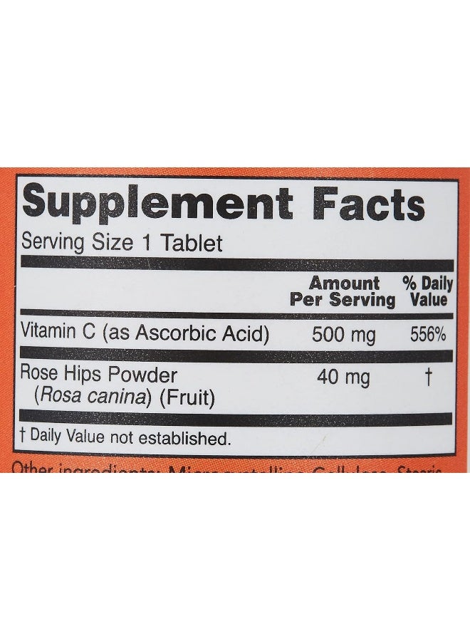 Now Foods C-500 Antioxidant Protection With Rose Hips - 100 Tablets - Image 5