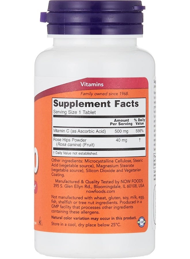 Now Foods C-500 Antioxidant Protection With Rose Hips - 100 Tablets - Image 3