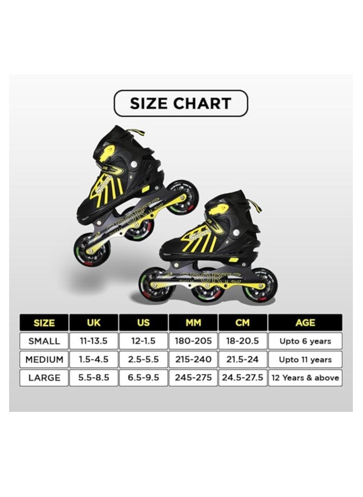ENDLESS  - EL1031 Inline Adjustable Skates Large Size 39 EUR (UK 5.5) - 43 EUR (UK 9) for 12 Years and Above |Aluminium Chassis and 100 mm PU Three Wheels | With ABEC 9 Bearings | In - Outdoor - Image 1