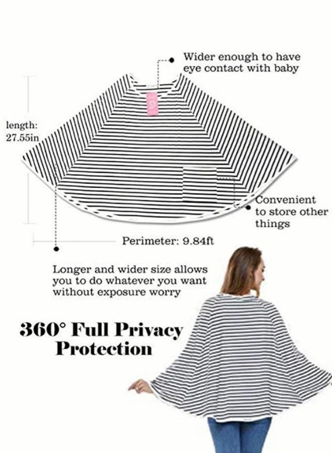 Multi-Functional 8-in-1 Baby Nursing Cover - 360° Privacy for Breastfeeding, Soft & Breathable Poncho for Car Seat & Shopping Cart, Washer & Dryer Safe - Image 3