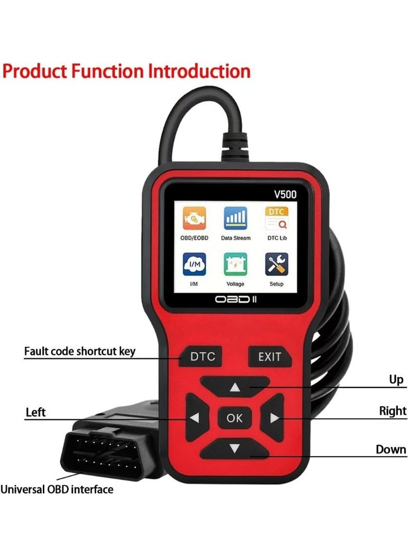 X-level OBD2 Scanner Diagnostic Tool - Check Engine Light Code Scanner Tool with Reset, DTC, Data Stream, I/M Readiness, Car & Truck Scan Tool for All Vehicles Lighting Electrical - Image 5