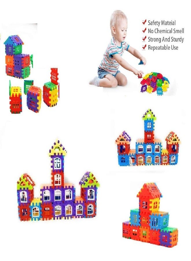 TECHTOY Multi Colored 72 Pcs Mega Jumbo Happy Home House Building Blocks with Attractive Windows and Smooth Rounded Edges - Building Blocks for Kids (72 Blocks) - Blocks Game - Image 3