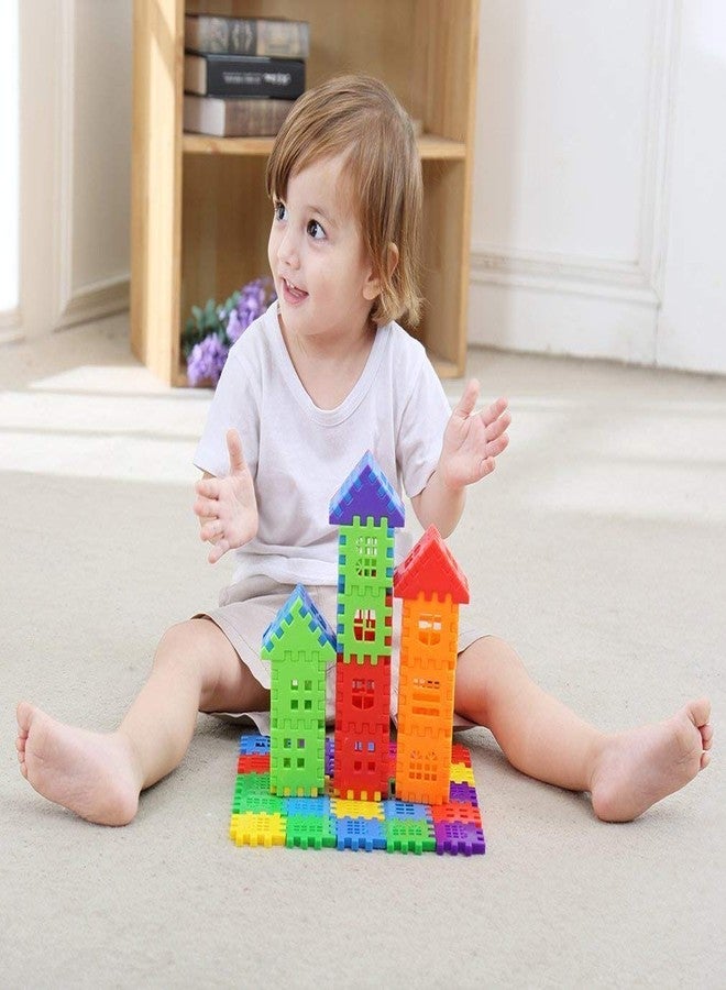TECHTOY Multi Colored 72 Pcs Mega Jumbo Happy Home House Building Blocks with Attractive Windows and Smooth Rounded Edges - Building Blocks for Kids (72 Blocks) - Blocks Game - Image 5