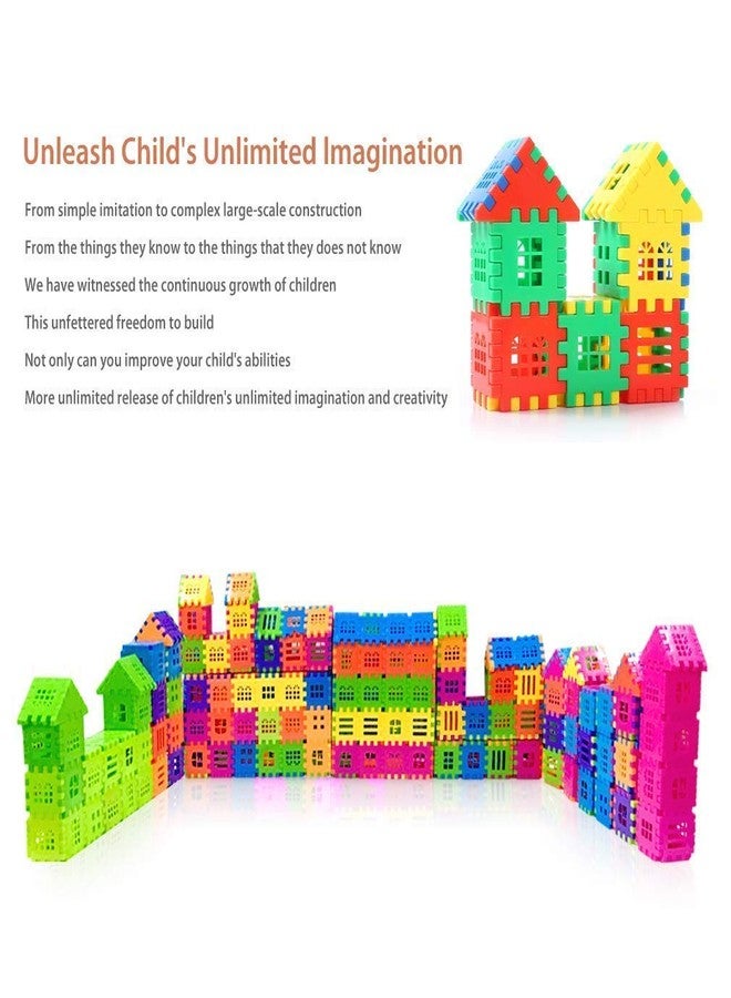 TECHTOY Multi Colored 72 Pcs Mega Jumbo Happy Home House Building Blocks with Attractive Windows and Smooth Rounded Edges - Building Blocks for Kids (72 Blocks) - Blocks Game - Image 4