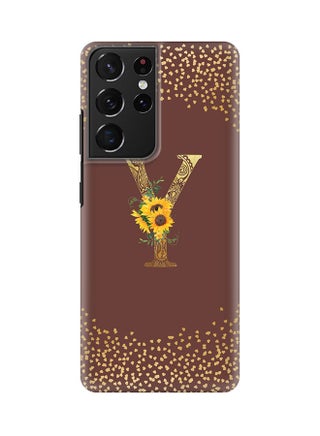 Monogram Slim Cover for Samsung Galaxy S21 Ultra 5G Case Custom Initials Letter Floral Pattern Snap Series Mobile Cover Matte Alphabet  - Y (Brown) - pzsku/Z3A9254B9E85C1B400F7BZ/45/_/1666420664/20e7b7a3-bd37-41fb-94e3-f2295803acc5