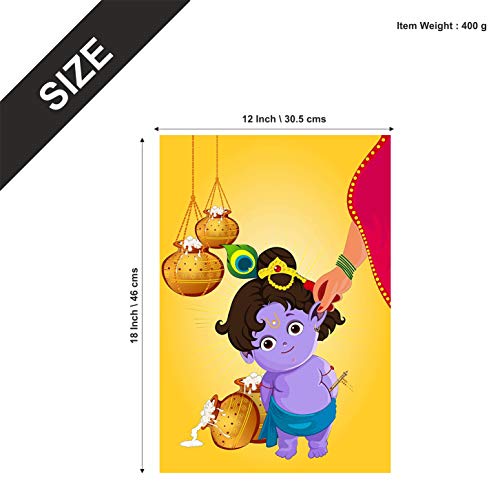 PAPER PLANE DESIGN Paper Baby Krishna Poster for Pregnant Women (12 x 18 Inch, Multicolour) - Image 2