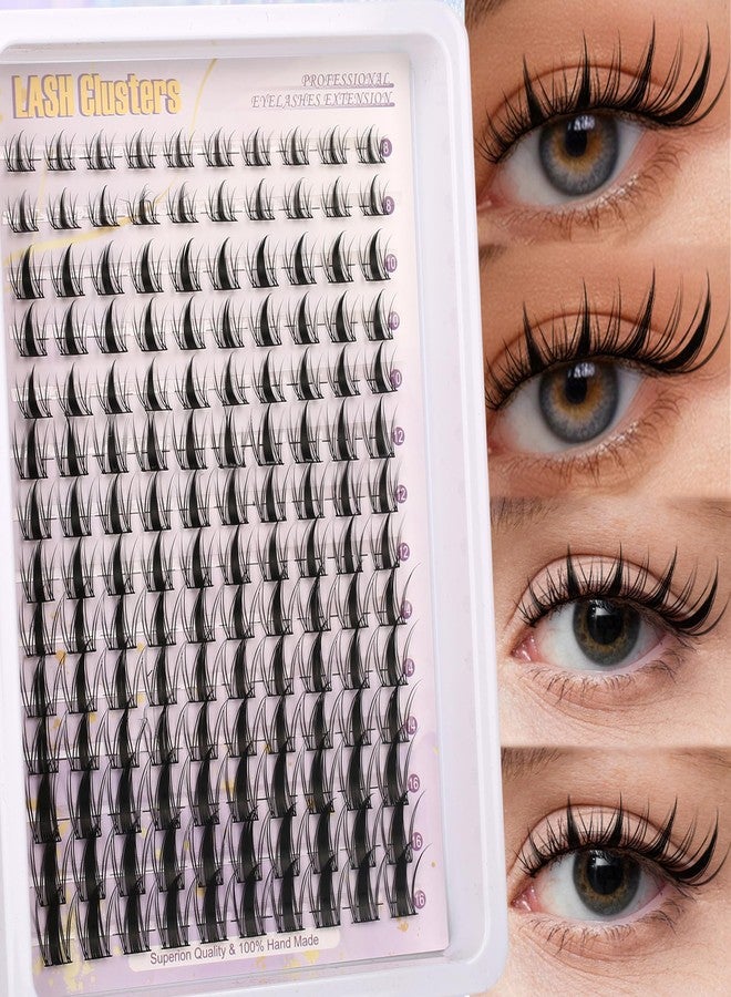 Himirell Clear Lash Clusters Manga Eyelash Clusters Anime Cluster Eyelash Extensions Clusters Lashes Natural Look Eyelashes Fairy Lash Clusters Manga Individual Lashes (8-16) mm - Image 1