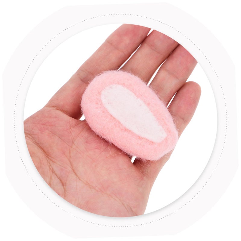 طقم الحرف اليدوية DIY من الصوف اللباد بأذان الأرنب، 4 قطع لزينة المجوهرات ودبابيس الشعر - Image 4