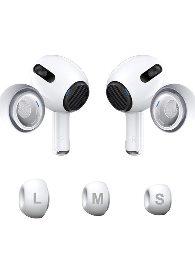 Replacement Ear Tips Buds for Pods Pro, Silicon Ear Buds Tips with Portable Storage Box (Fit in The Charging Case) -White (6)  - Image 1