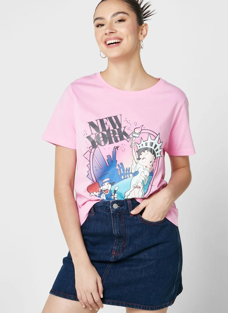 BETTY BOOP Graphic Oversized T-Shirt