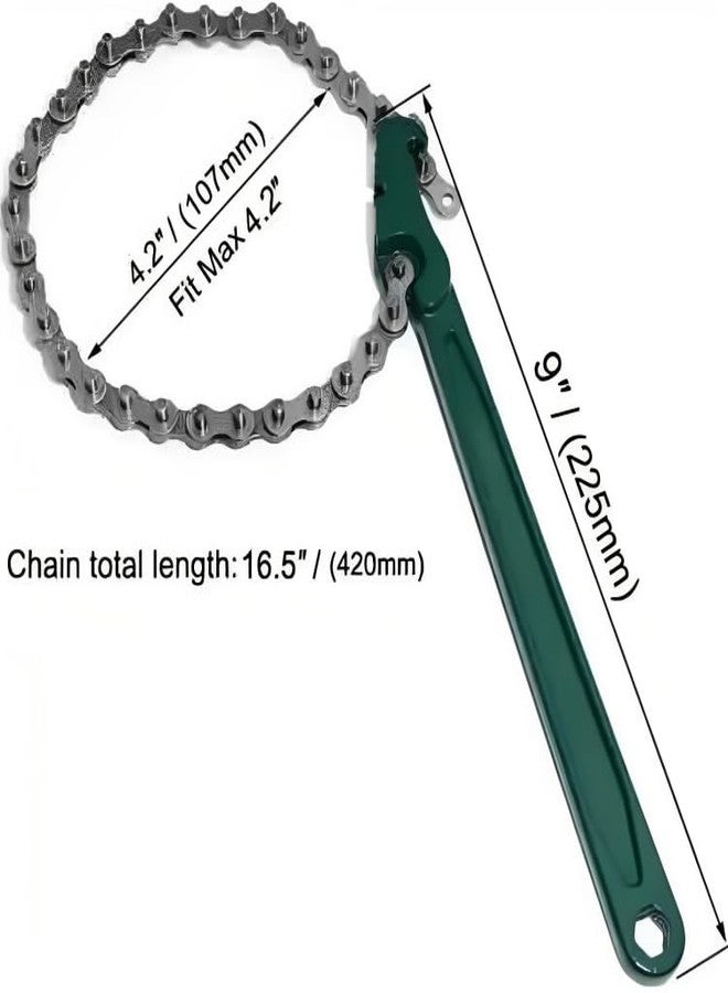 ZIODIC Chain Wrench Oil Filter Tool Pipe Fittings Tools Single Sided Adjustable Wrench (9 INCH) - Image 4