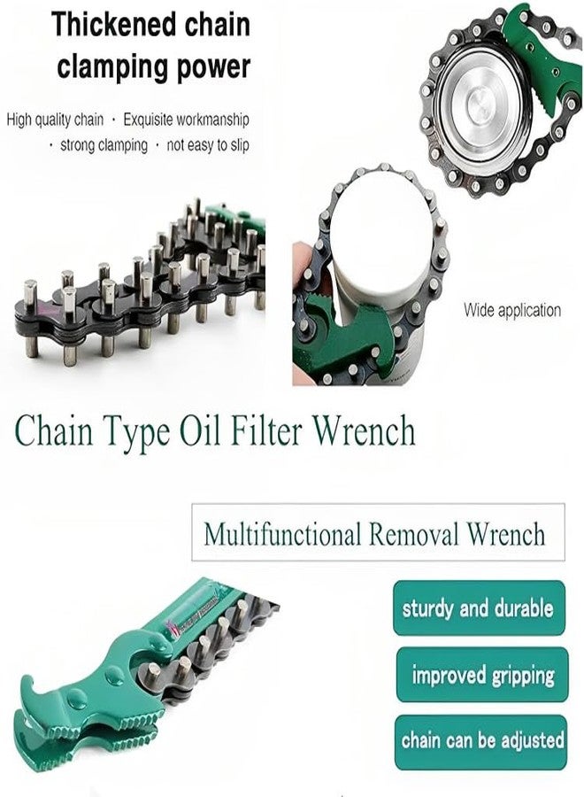 ZIODIC Chain Wrench Oil Filter Tool Pipe Fittings Tools Single Sided Adjustable Wrench (9 INCH) - Image 2