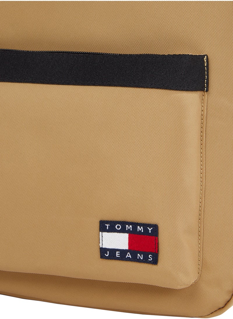 TOMMY JEANS Men's Essential Dome Backpack - Polyester, Beige  - Image 4