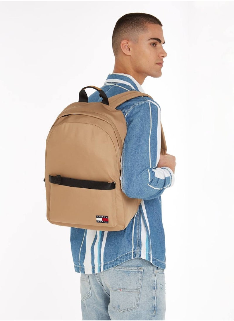 TOMMY JEANS Men's Essential Dome Backpack - Polyester, Beige  - Image 2