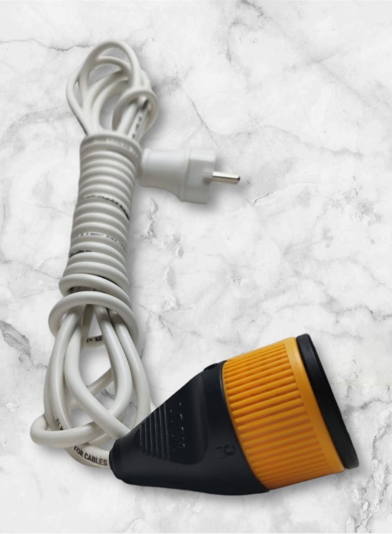 Power cable, 5 meters long, sealed, suitable for chargers, washing machines, stoves, televisions and computers. - Image 1