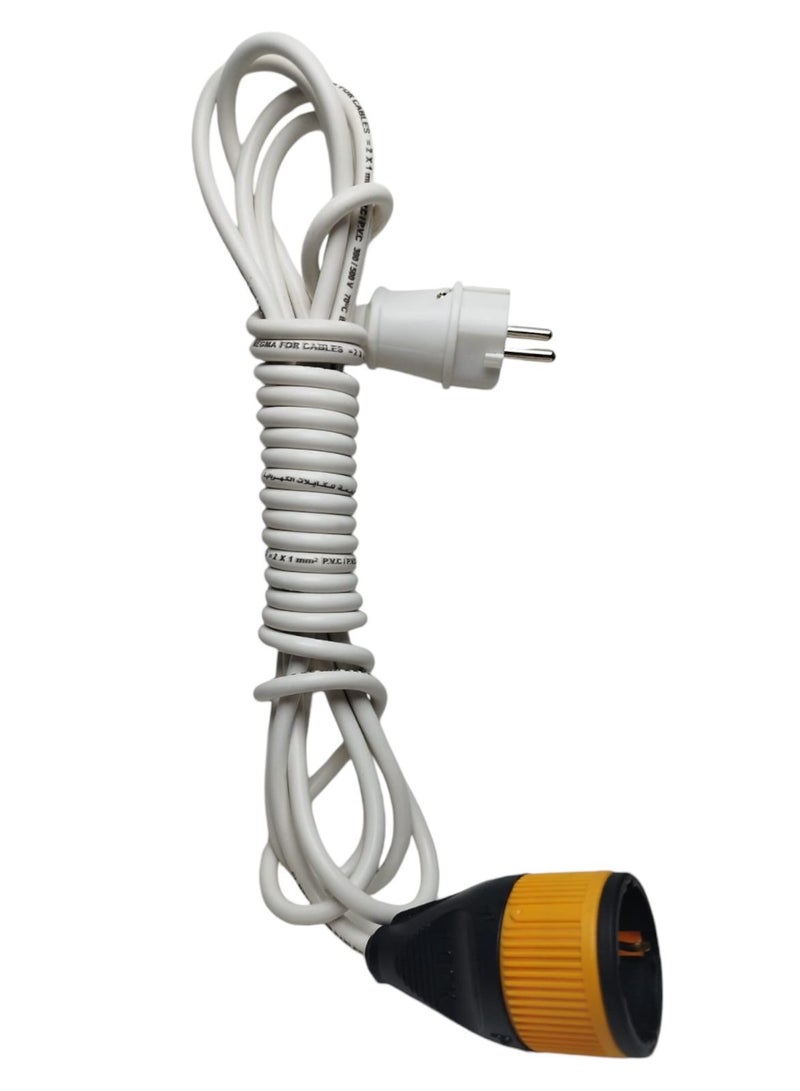 Power cable, 5 meters long, sealed, suitable for chargers, washing machines, stoves, televisions and computers. - Image 2