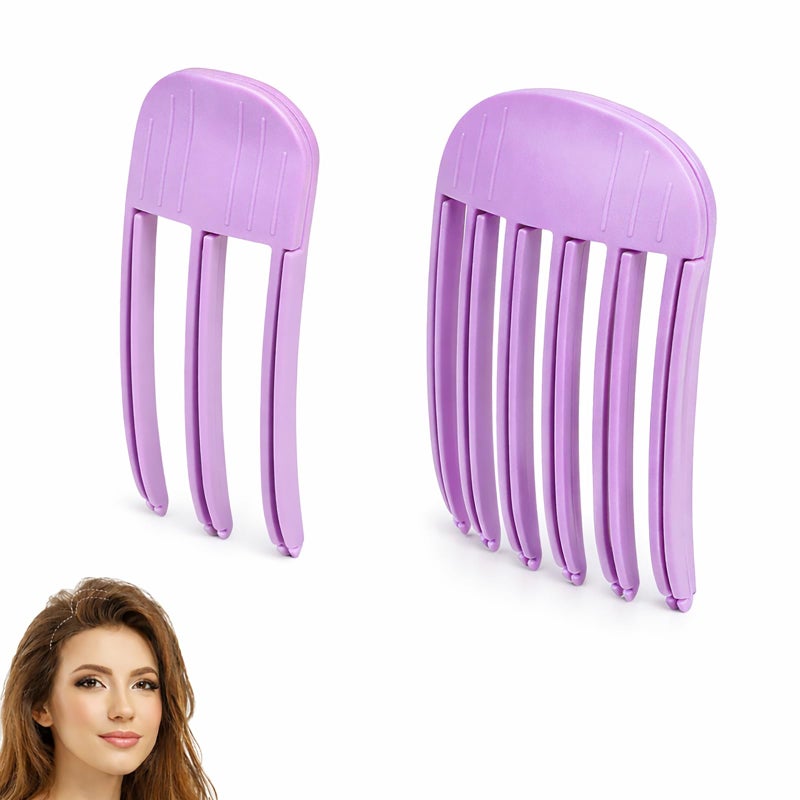 Wonglea Hair Volume Clip 2 Pack for Fluffy Hairstyles, No-Crease Hair Volumizing Clip Comb, Root Lifting Volume Booster Tool for Full, High Crown Look, Ideal for Blow-Dry Styling for Men & Women - Image 1