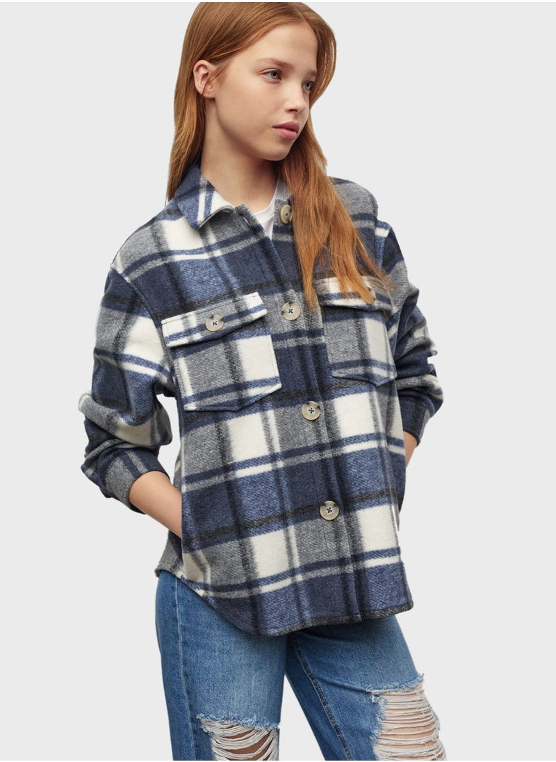 MANGO - Youth Checked Shirt - Image 1