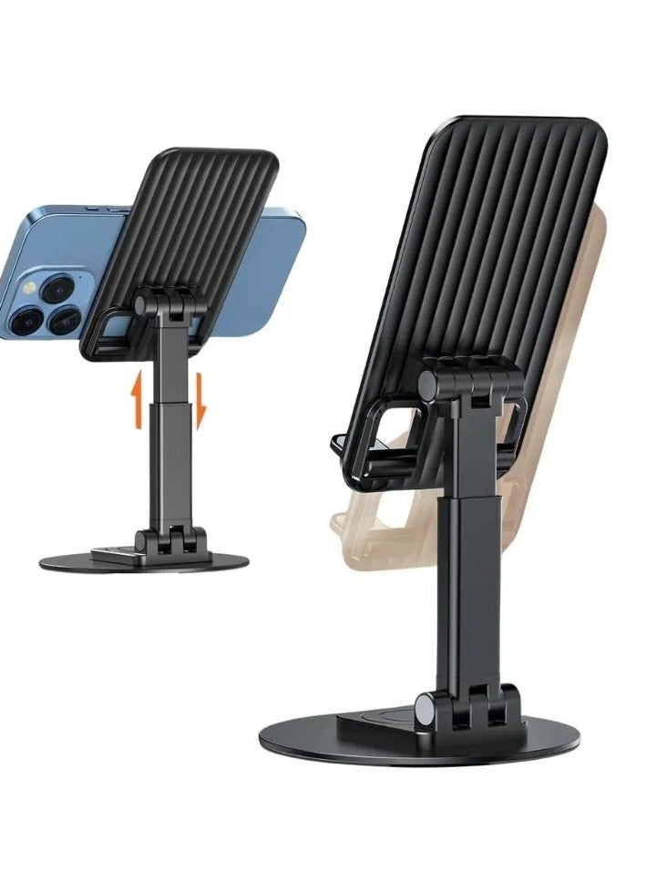 Jmary MK-59 Phone Holder With 360° Rotation Phone Stand Desk For Smartphones With Adjustable Angle Height Black - Image 2