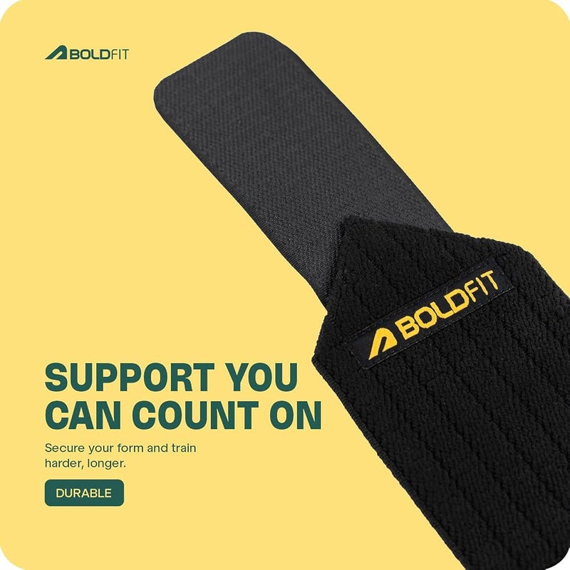 بولد فيت 1 Boldfit رباط معصم لتمارين الجيم دعم المعصم لأشرطة الجيم للرجال رباط يد حزام للرجل إكسسوارات للرجال داعم معصم التمرين لفافة للرجل إكسسوارات تمارين للنساء لفافات اليد - Image 4