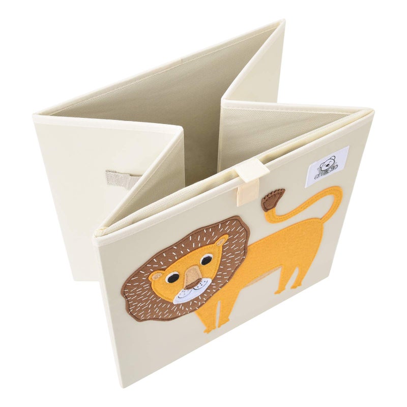 CLCROBD Foldable Animal Cube Storage Bins Fabric Toy Box/Chest/Organizer for Toddler/Kids Nursery, Playroom, 13 inch (Lion) - Image 4