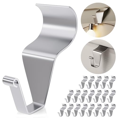 Amuille 20 Pack Vinyl Siding Hooks, No Hole Siding Hanging Hangers, Heavy-Duty Stainless Steel Vinyl Siding Hanger, Reusable Siding Clips for Hanging Holiday Decorations, Plaques, String Light - Image 1