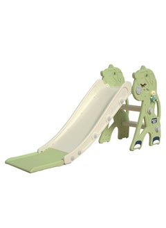 Glanfen Kid Slide for Toddler Indoor Plastic Slide Outdoor Playground Climber Slide Playset with Basketball Hoop & Ring Game  - Image 1