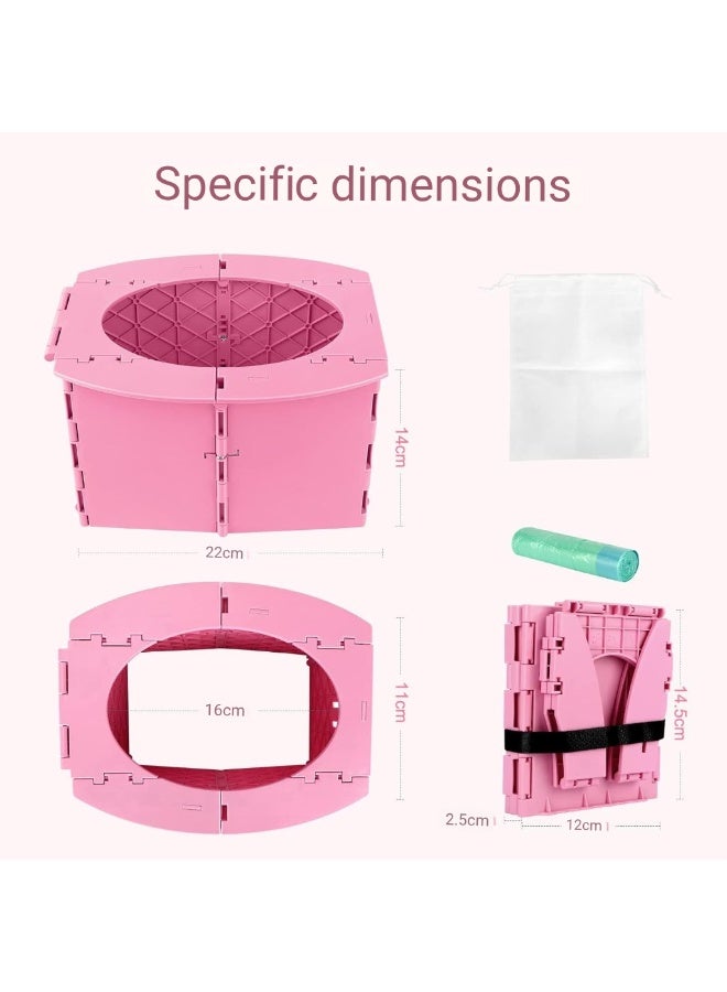 A.M Travel Potty for Kids, Reusable Portable Folding Potty for Toddler, Foldable Toilet for Outdoor Camping, Toddler Potty Seat - Image 2