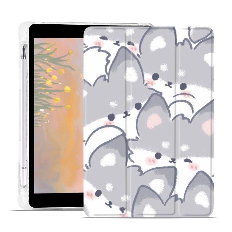 JOYLAND Cute Animal Case for iPad 9th7th8th Generation 102 Inch with Pencil Holder Clear TPU Foldable Smart Stand Back Cover Auto WakeSleep Full Body Protective AntiSlip Shockproof Case - Image 2