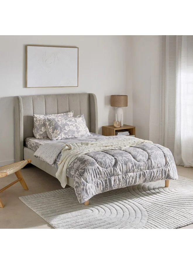 هوم بوكس Aurora Heya Printed Cotton Twin Fitted Sheet 200 x 33 x 120 cm