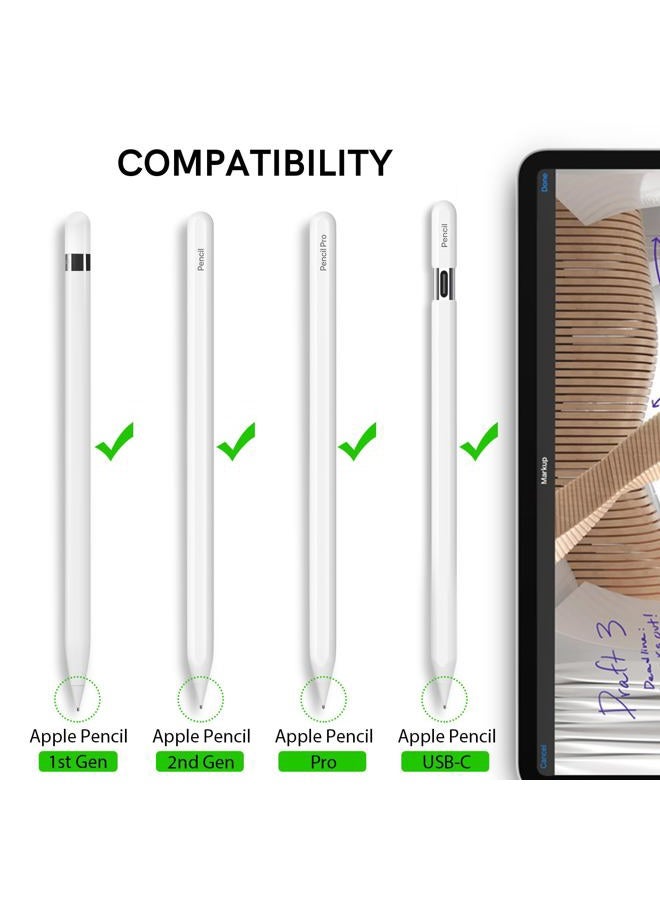 Delidigi Pencil Tips for Apple Pencil 2nd 1st Gen, Apple Pencil Pro & USB-C, Upgraded Metal Wear-Resistant Pen Like Tips, Fine Point Precise Control Tips for Apple Pencil - Image 2
