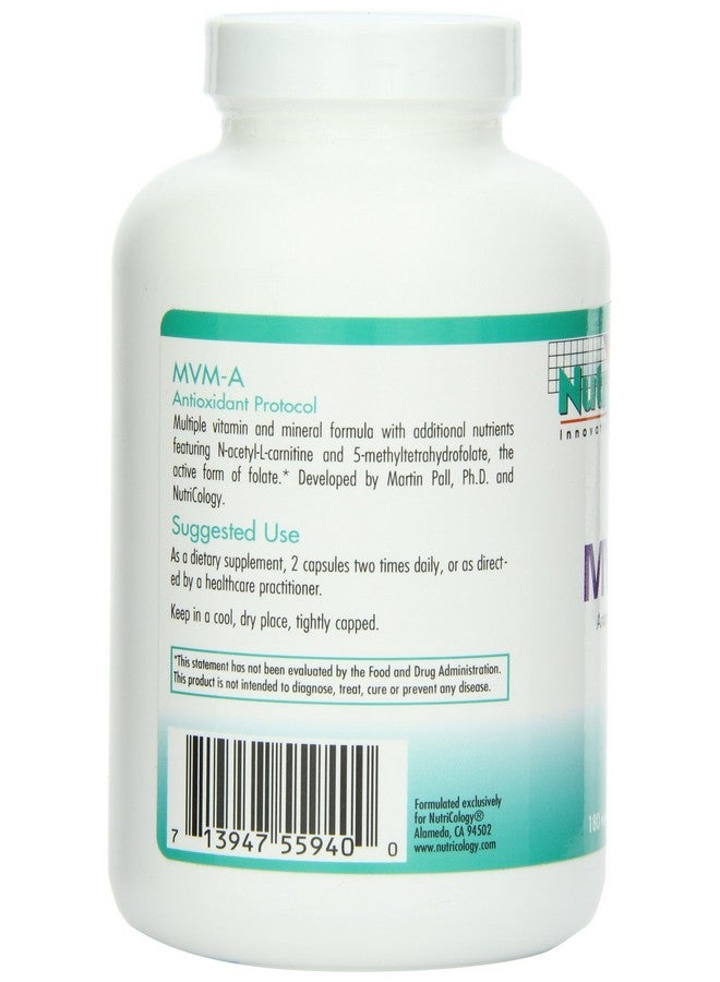 Nutricology مكمل نوتري كولوجي MVM-A - متعدد الفيتامينات للرجال والنساء، مع الحديد، فيتامينات يومية، للبالغين، قوة عالية، متاحة حيوياً، كبسولات نباتية - 180 حبة - Image 4