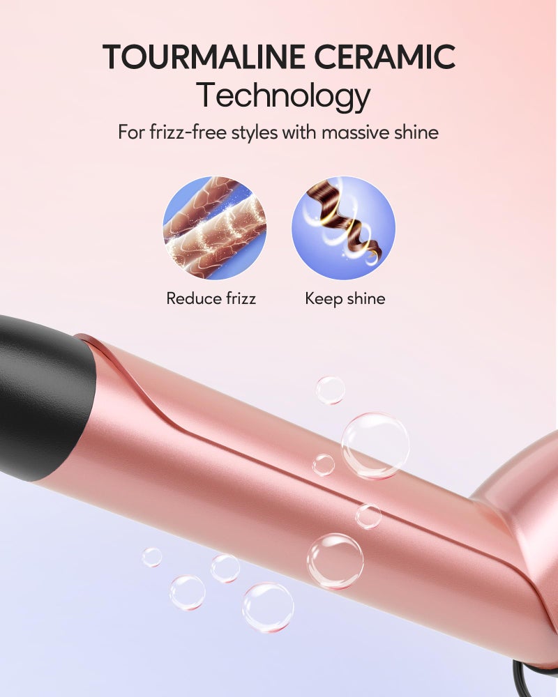 Wavytalk 5 in 1 Curling Iron,Curling Iron Set with Heated Round Brush and 4 Interchangeable Ceramic Curling Wand(0.5â€-1.25"), Instant Heat Up,Dual Voltage Hair Curler - Image 4