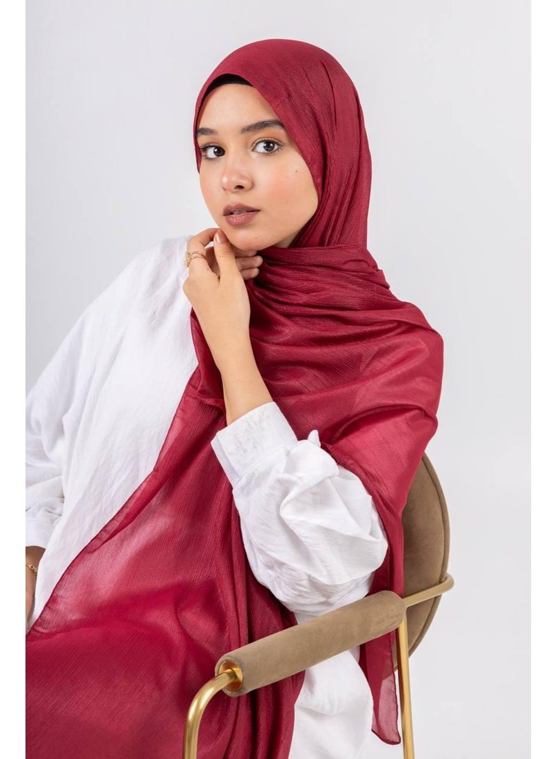 LA VELATA Dots Crinkle Chiffon Scarf - Image 2