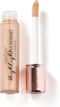 Technic Highlighter Wand Illuminating Gold Liquid Highlighter With Doe Foot Applicator Long Lasting Blendable Formula To Give a Luminous Shimmer Finish and All Day Glow Shade Beam Me Up 9ml - Image 1