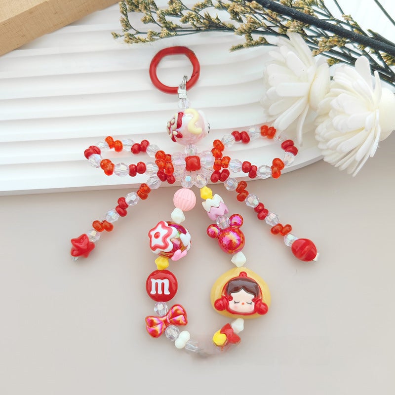 Creative Pop Hand-Painted Figurine Phone Chain Keyring Bag Charm SP