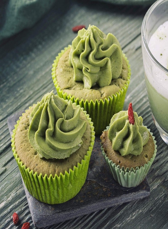 Eoonfirst Standard Size Baking Cups Christmas Day Party Cupcake Liners 200 Pcs (Green) - Image 5