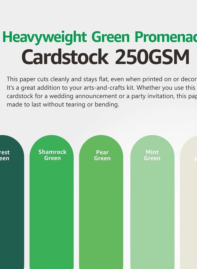 BearBoss Green Colored Cardstock Thick Paper 50 Sheets, 8.5" x 11" Heavyweight 92lb Cover Card Stock for Crafts and DIY Cards Making - Image 3