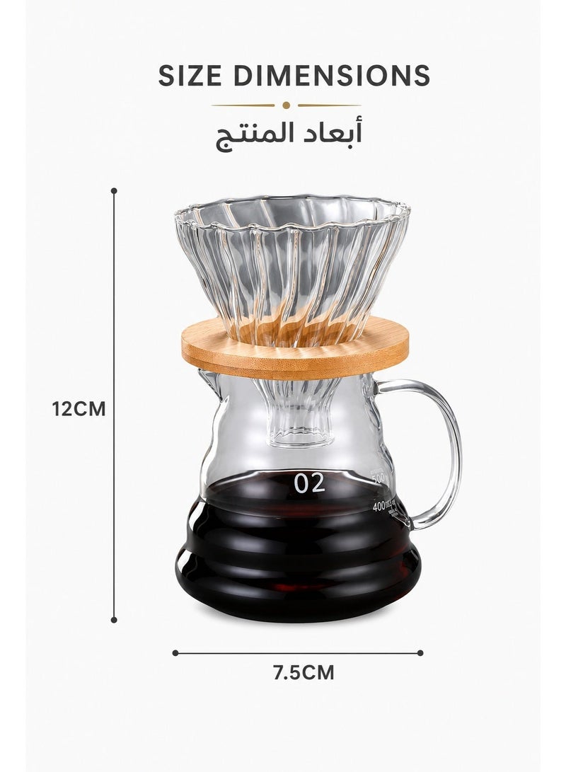 Pour-Over Coffee Maker, Pour Over Coffee Pot with Precision Narrow Spout, High Borosilicate Glass, Car Magnetic Compatible, Pour Over Style, Suitable for Home, Office & Car, Ideal for Coffee Enthusiasts, Quality Young Users & Women Pursuing Exquisite Life, (600ML) - Image 5