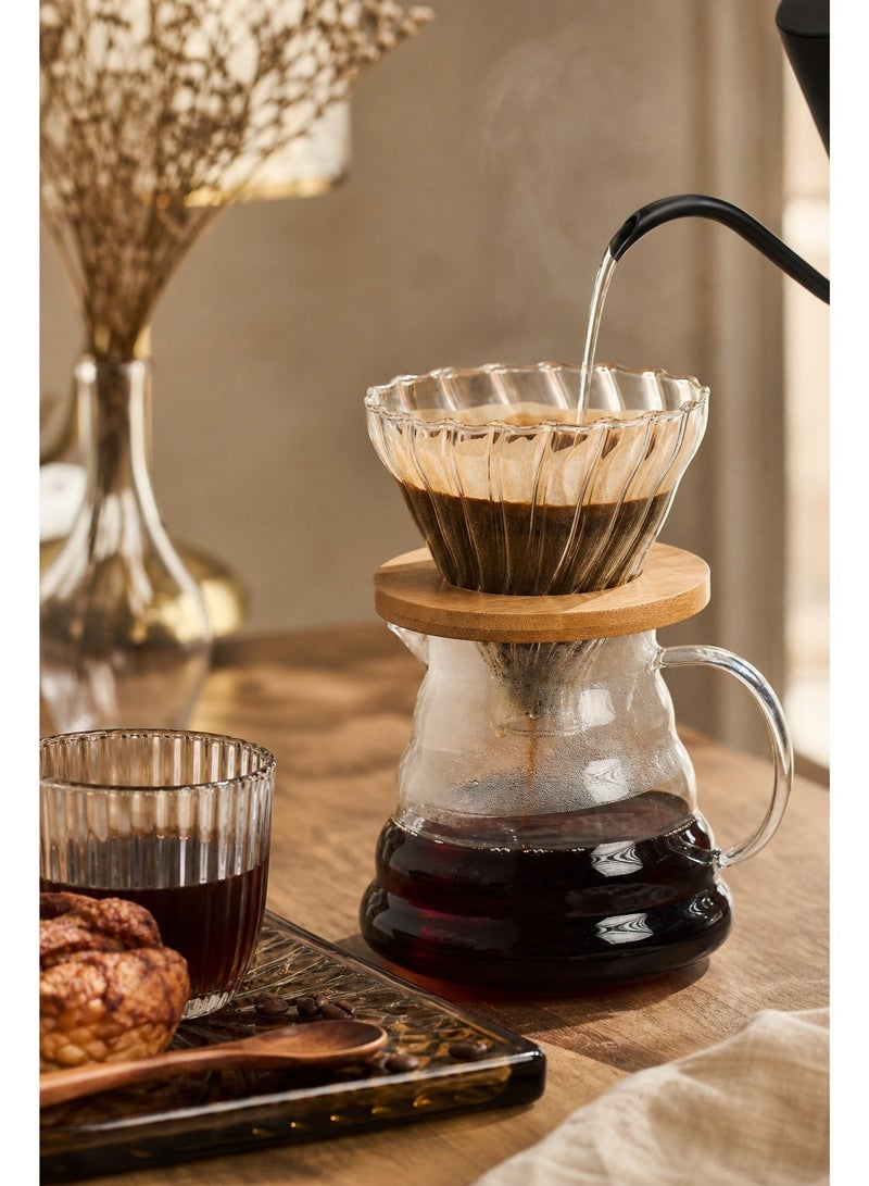 Pour-Over Coffee Maker, Pour Over Coffee Pot with Precision Narrow Spout, High Borosilicate Glass, Car Magnetic Compatible, Pour Over Style, Suitable for Home, Office & Car, Ideal for Coffee Enthusiasts, Quality Young Users & Women Pursuing Exquisite Life, (600ML) - Image 3