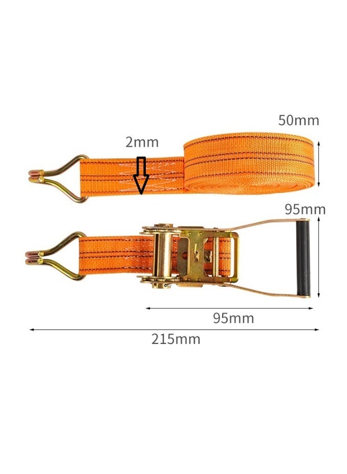Soofam 4Pcs 2 Inch Ratchet Straps Heavy Duty 20ft Tie Down Straps Ratchet with Double J Hook, Ratchet Straps For Carrying Goods, Trucks, Trailers, Motorcycles, Kayaks, And On The Roof  - Image 5