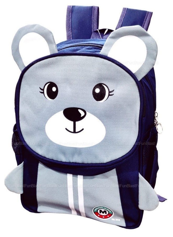 FunBlast School Bag for Boys and Girls - Kids School Bag for 3-7 Years old Kids Boys Girls, Cartoon print Lightweight Bagpack for School Going Children, Picnic Bags for Kids (Bear-Grey) - Image 1