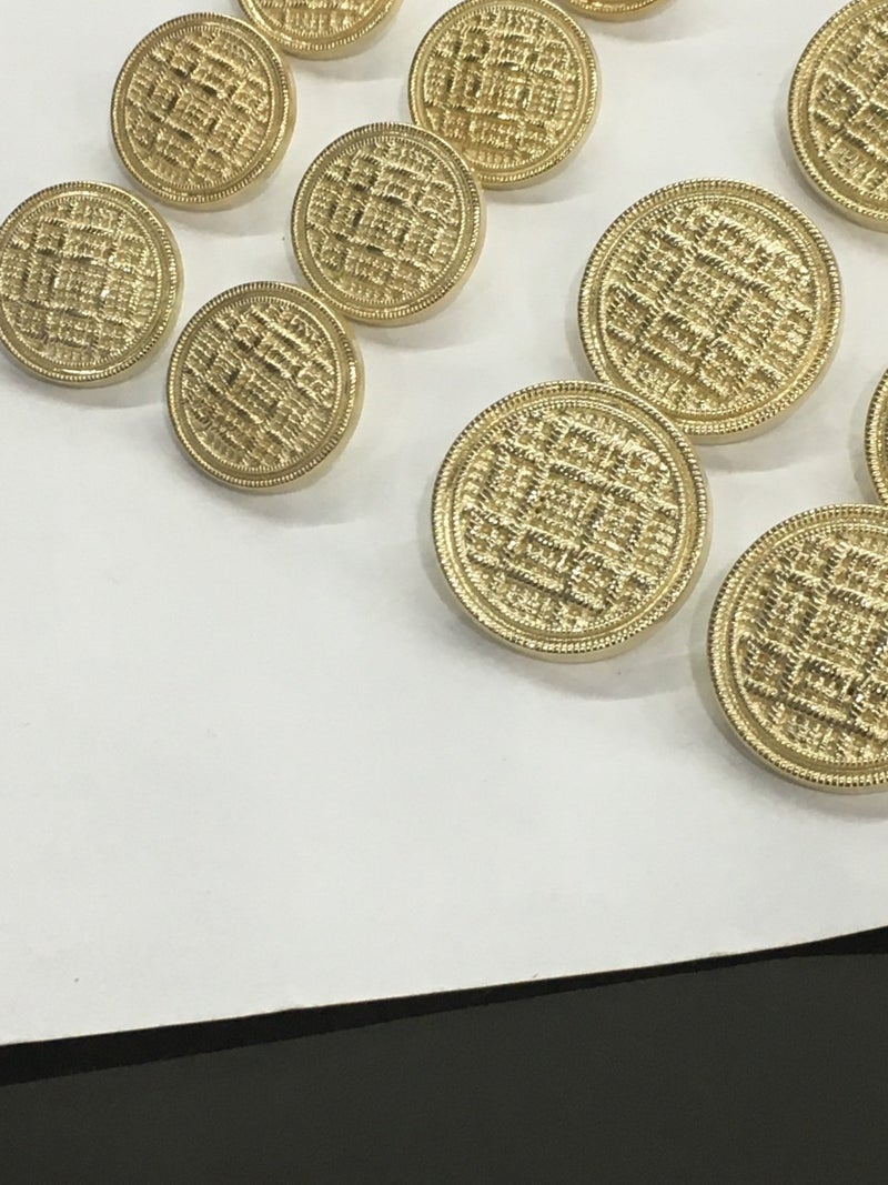 Karan Tuhafiye Karan Haberdashery Blazer Jacket Button Set Gold - Image 2