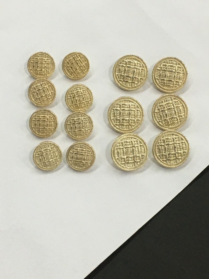 Karan Tuhafiye Karan Haberdashery Blazer Jacket Button Set Gold - Image 1
