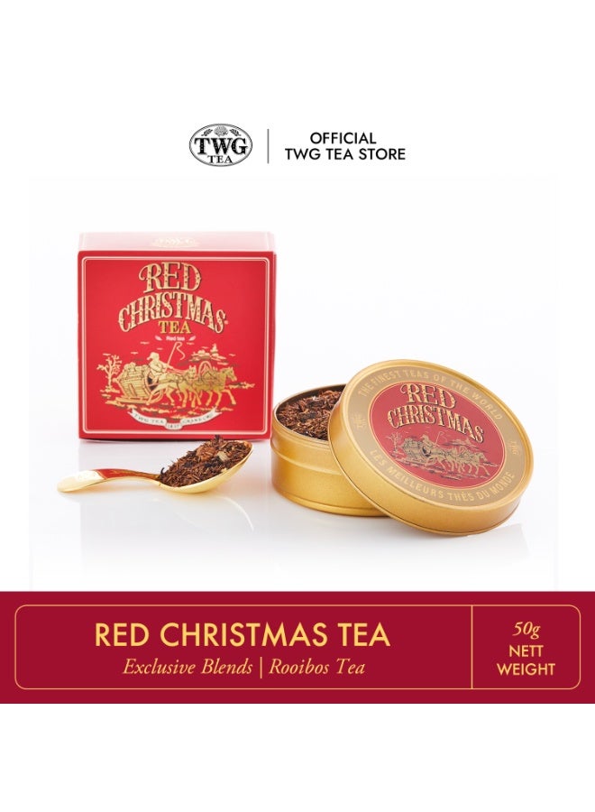 TWG Tea Red Christmas Tea, Loose Leaf Red Tea in Caviar Gift Tea Tin, 50g - Image 1