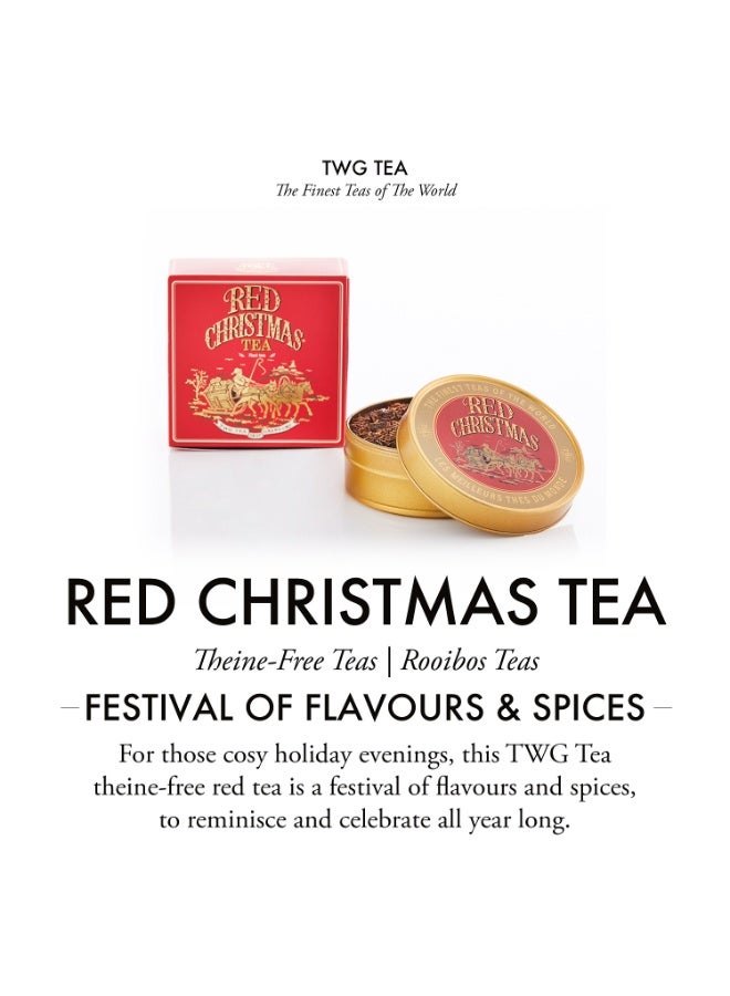 TWG Tea Red Christmas Tea, Loose Leaf Red Tea in Caviar Gift Tea Tin, 50g - Image 2