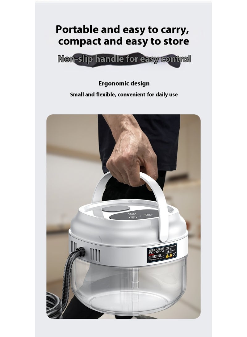 AiQi 1500ML Large Tank Handheld Steam Cleaner – 3-5BAR High Pressure, 105℃+ Steamer with 3 Brushes, 6-Speed Touch Control for Home/Car/Kitchen Deep Cleaning - Image 4
