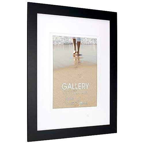 Malden 16x20 Matted Picture Frame - Made to Display Pictures 11x14 with Mat, or 16x20 without Mat -Black - Image 2